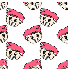 A Pink Haired Man With Greasy Face Seamless