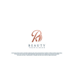 Beauty Women Logo With Monogram Initial