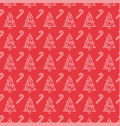 Christmas Tree Candy Cane Red Pattern Background