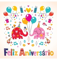 Feliz Aniversario Portuguese Happy Birthday Cute