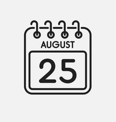 Icon Page Calendar Day - 25 August