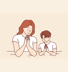 Mom Prays With Son Before Bed Asking God