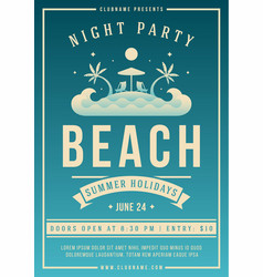 Vintage Night Club Disco Summer Party Poster