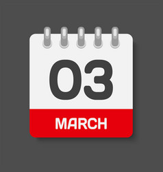 Icon Page Calendar Day - 3 March