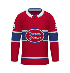 Realistic Ice Hockey Shirt Of Montreal Jersey