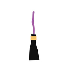 Witch Broom In Cartoon Style