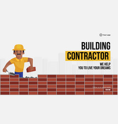 Building Contractor Landscape Banner Design