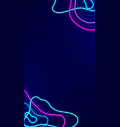 Neon Abstract Border On A Dark Blue Social Story