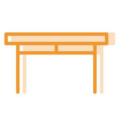 Orange School Table On A White Background