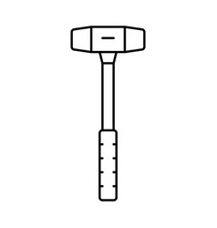 Soft Faced Hammer Tool Line Icon