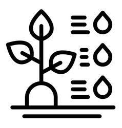 Water Drop Plant Sensor Icon Outline