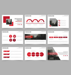 Red Square Abstract Presentation Templates