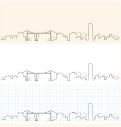 Bilbao Hand Drawn Skyline