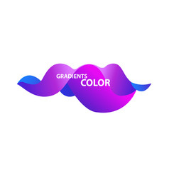 Abstract Wavy Shape Blue Purple Violet