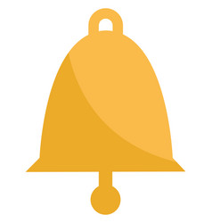 Golden School Bell On A White Background