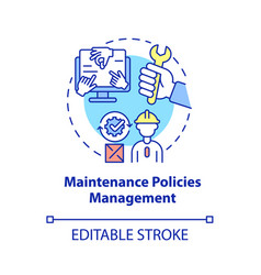 Maintenance Policies Management Concept Icon