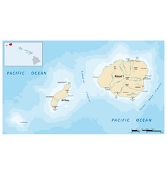 Map Of Kauai County Niihau And Hawaii