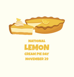 National Lemon Cream Pie Day