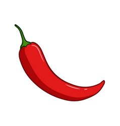 Of Hot Chili Pepper In A Cartoon