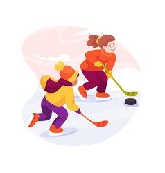 Outdoor Hockey Isolated Cartoon