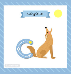 Letter C Lowercase Tracing Howling Coyote