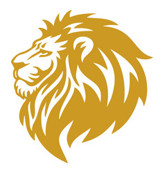 Lion Gold Logo Design Mascot Template