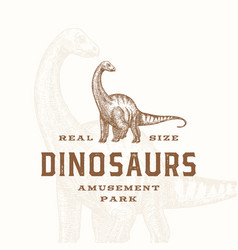 Real Size Dinosaurs Amusement Park Abstract Sign