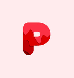 P Blood Font Template Design