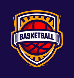 Basketball Badge Logo