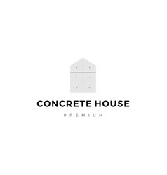 Exposed Concrete House Logo Icon