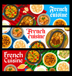 French Restaurant Meals And Dishes Banners