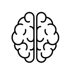 Human Brain Icon In Outline Style