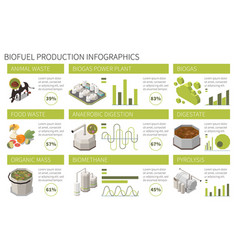 Isometric Biofuel Production Infographics