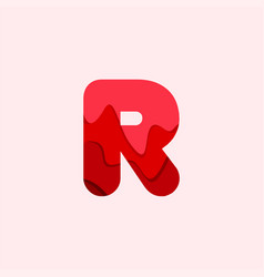 R Blood Font Template Design