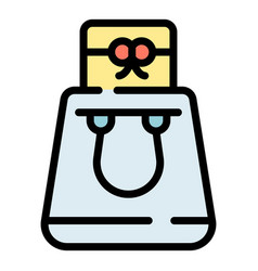 Gift Package Icon Flat