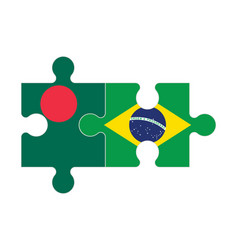 Puzzle Of Flags Bangladesh And Brazil