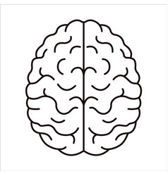 Simple Drawing Of A Brain Icon Design Outline