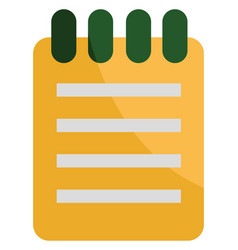 Yellow Copybook On A White Background