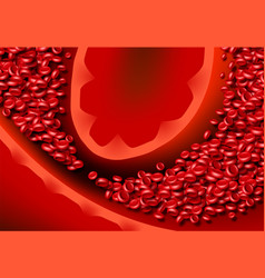 Blood Cells Or Erythrocites Flowing In Abstract