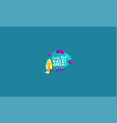 Early Bird Discount Flat Design