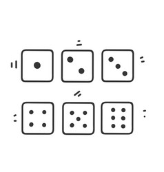 Hand Drawn Doodle Game Dice