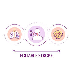 Respiratory Infections Loop Concept Icon