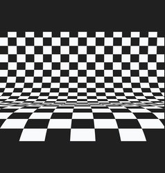 Wavy Checkered Surface In Perspective View