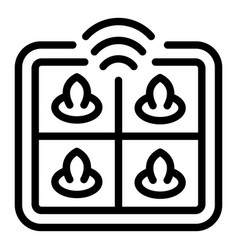 Work Sensor Plant Icon Outline Farm Drone