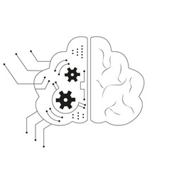 Artificial Intelligence Brain Left And Right