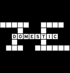 Alphabet Letter In Word Domestic On Crossword