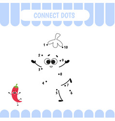 Connect Dots Game For Preschool Kids Chili Pepper