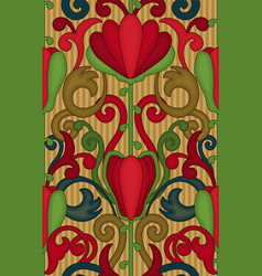 Floral Seamless Banner In Art Nouveau Style