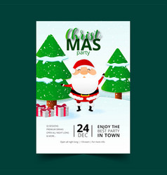 Greeting Christmas Party Flyer Template Design