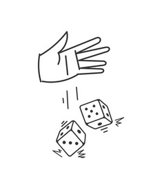 Hand Drawn Doodle Game Dice